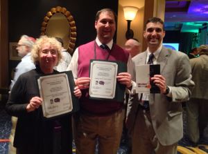 Temple Torah of West Boynton Beach received two awards at the USCJ conference in Baltimore: commendations for Wiston Family Torah Tots social action programming and Temple Torah's new Shabbat With A Twist Siddur (l to r: Wilma Turk, Cantor Zachary Mondrow and Rabbi Edward Bernstein).
